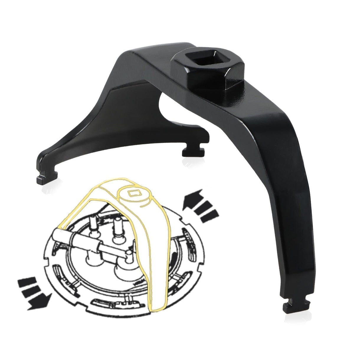 EVRBUL front view of wrench showing full profile and solid construction benefit