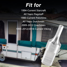 EVRBUL mounted in a drill chuck demonstrating fast, power-driven camper lifting