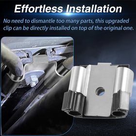 EVRBUL installed on BMW parking brake cable demonstrating secure fit and improved retention