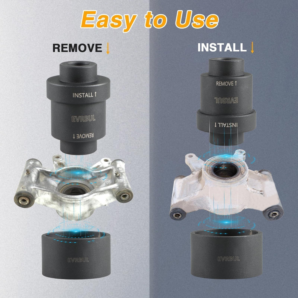 EVRBUL labeled parts and part numbers aiding correct part selection