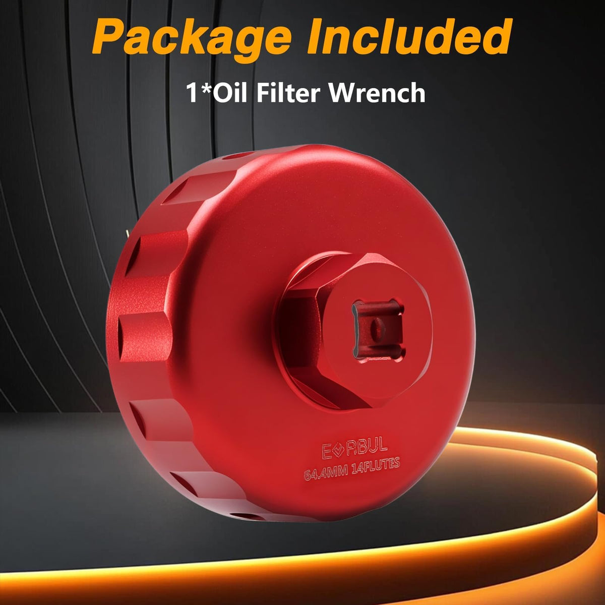 EVRBUL product with packaging shows the single included oil filter wrench