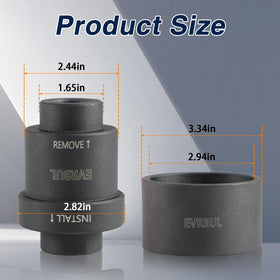 EVRBUL press tool in use on hub demonstrating faster bearing replacement