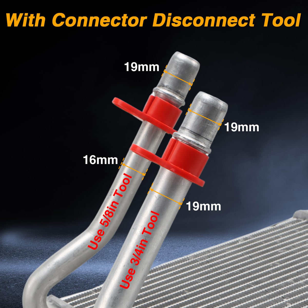 EVRBUL connector next to ruler showing compact durable size