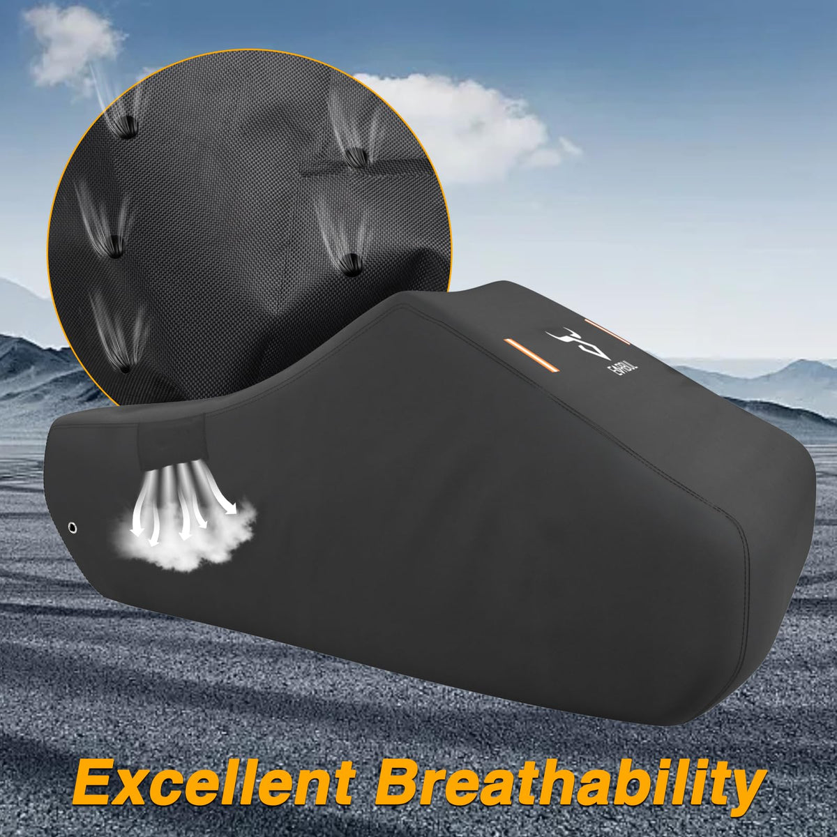 EVRBUL cover shown to scale on Ryker to demonstrate the 103-inch fit