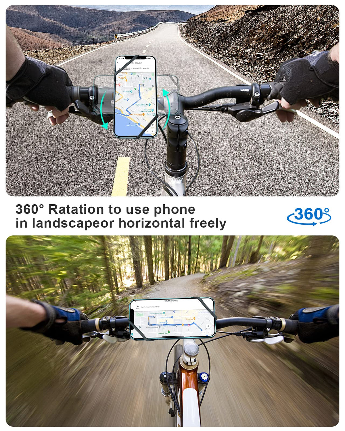 EWA installed on motorcycle handlebar showing stable ride benefit