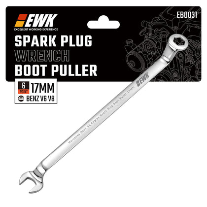 EWK front view of 17mm wrench showing tool shape and durability benefit