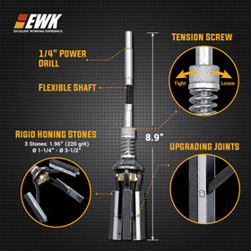 EWK 220-grit honing stones close-up showing texture and consistent finish benefit