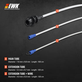 EWK closeup of nylon hose texture showing heat resistance and durability