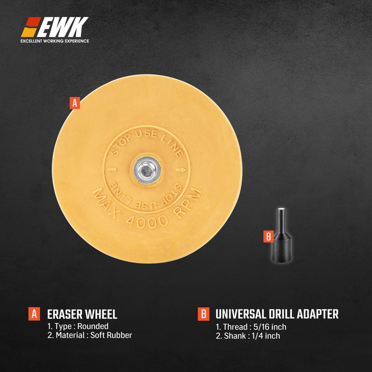 EWK close-up of rubber surface highlighting smooth, paint-safe texture