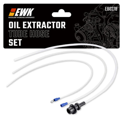 EWK front view of three replacement hoses showing fit and length benefit