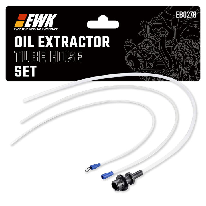 EWK front view of three replacement hoses showing fit and length benefit