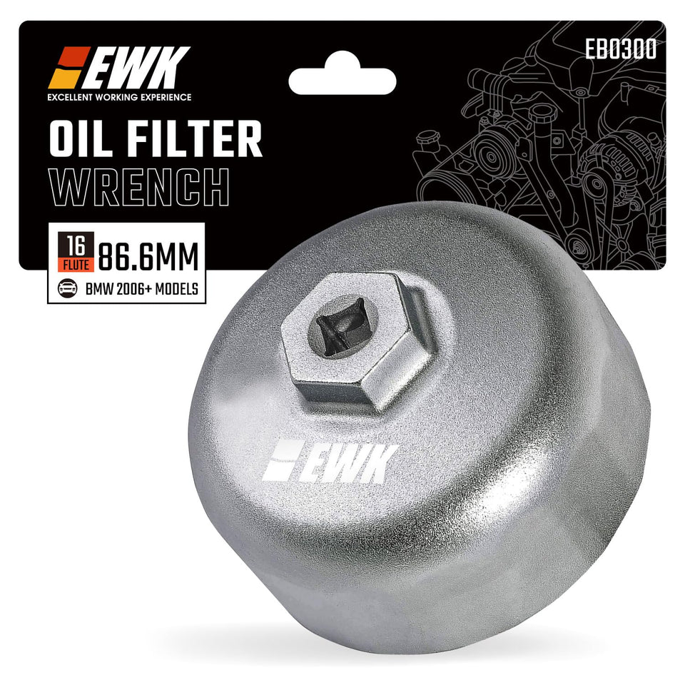 EWK front view of 86.6mm cup wrench showing full-face engagement benefit