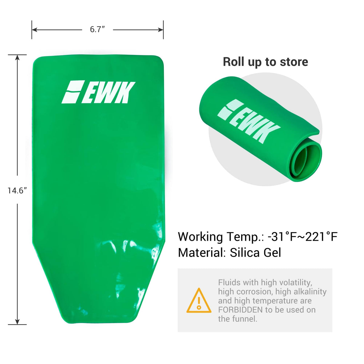 EWK close-up of silicone texture showing smooth non-stick surface for easy cleaning