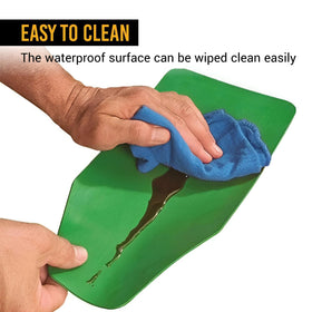EWK funnel rolled inside toolbox illustrating compact storage and travel-ready benefit