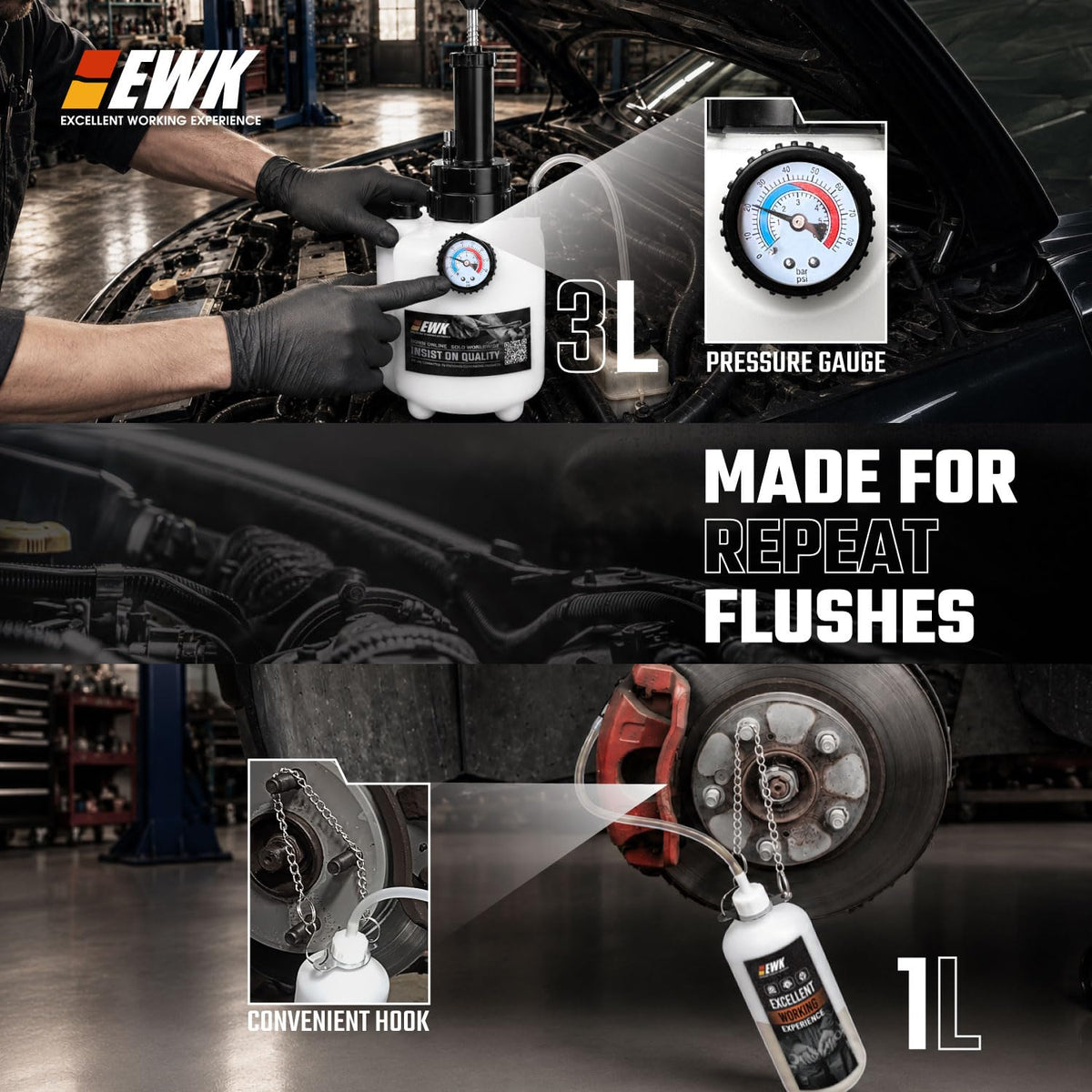 EWK hose and fittings connection demonstrating leak-free transfer and easier maintenance