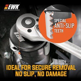 EWK in use in a tight engine bay demonstrating safe, damage-free removal
