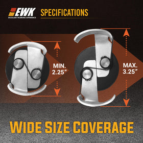 EWK jaw closeup detail showing automatic tightening for better grip