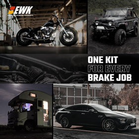 EWK kit in a home garage with compressor showing efficient shop workflow