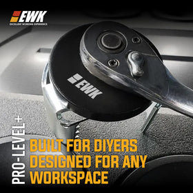 EWK packaging and label showing tool ID and easy storage benefit