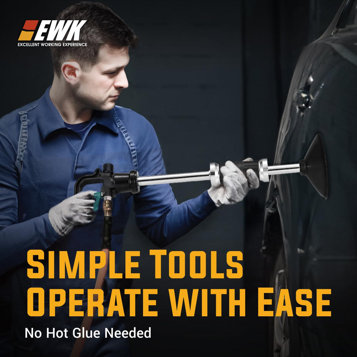 EWK kit next to ruler indicating compact size and workshop convenience