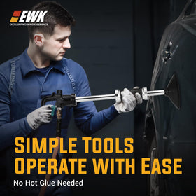 EWK kit next to ruler indicating compact size and workshop convenience