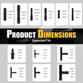 EWOJUYE assorted connectors arranged by size for fast identification benefit