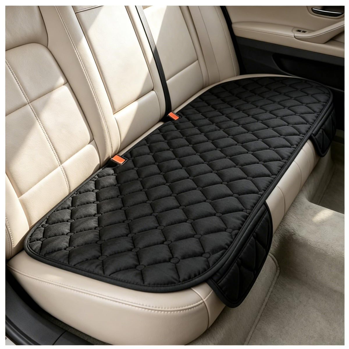 EWOJUYE front seat cover packaging showing compact box and contents, easy storage