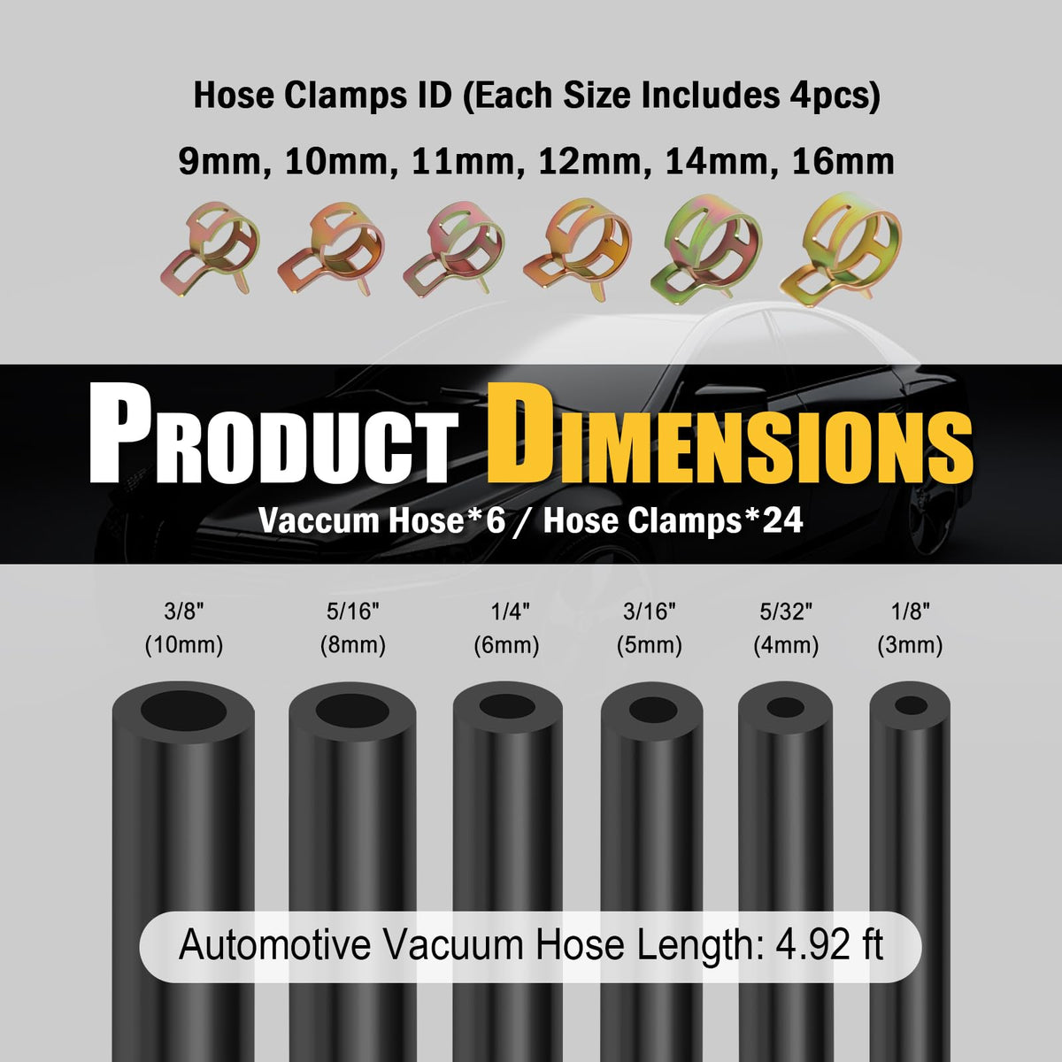 EWOJUYE silicone hose close-up showing flexible texture and durability benefit