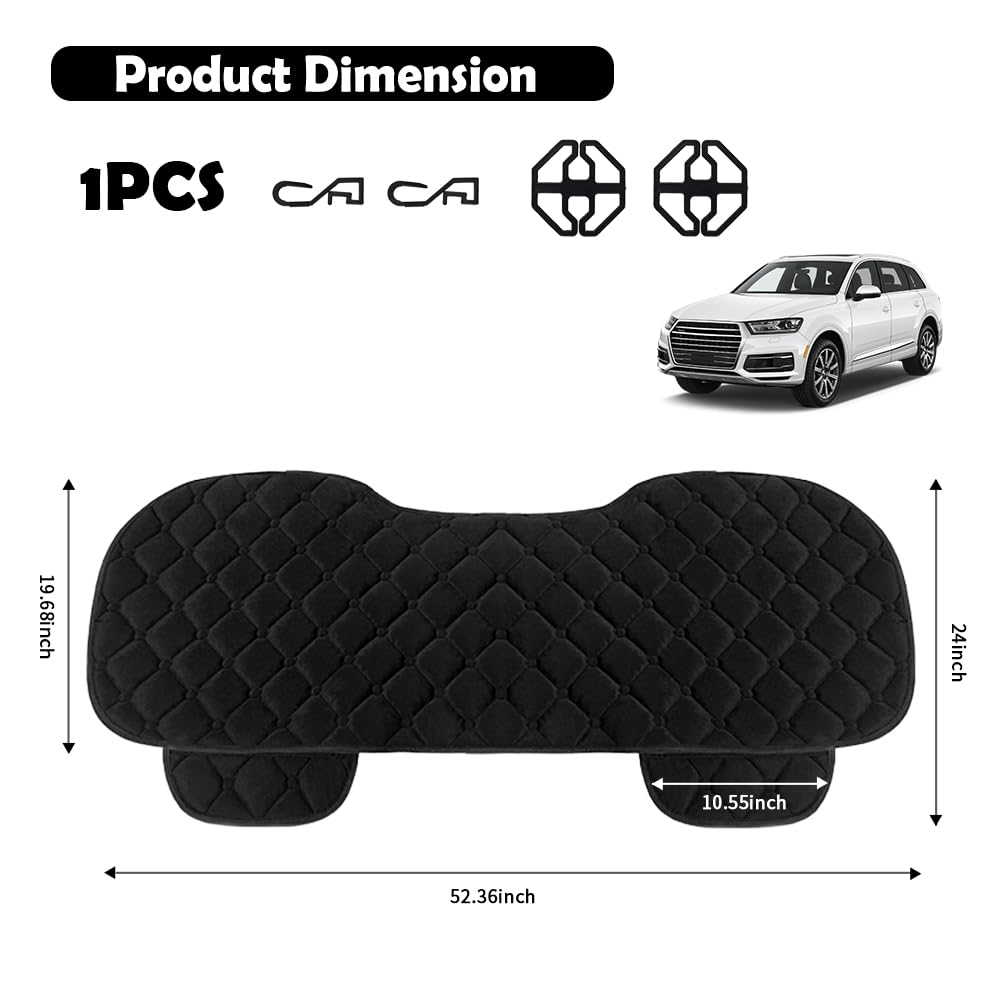 EWOJUYE rear seat cover flat lay displaying full width protection for bench seats