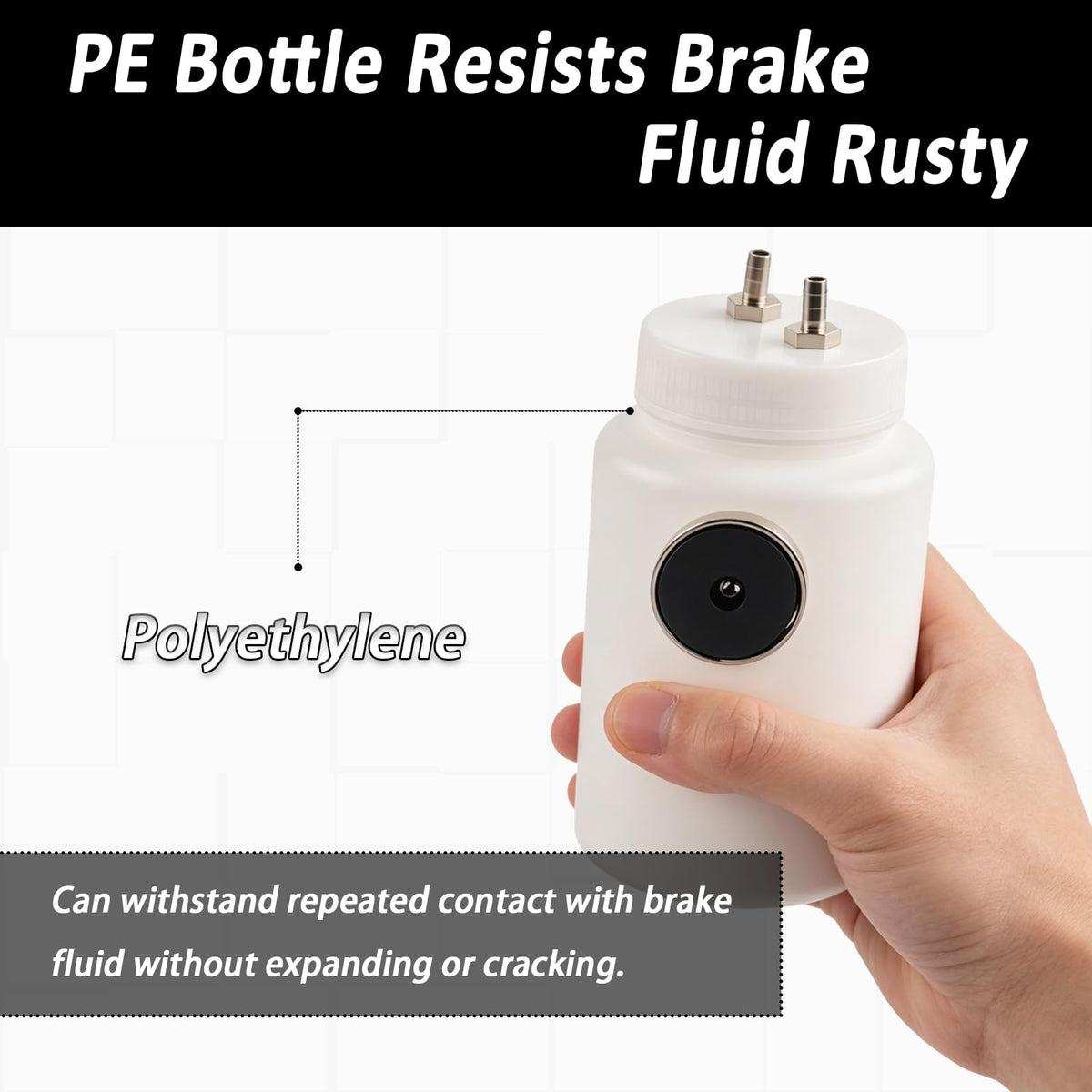 EWOJUYE transparent bottle showing fluid level for quick visual inspection