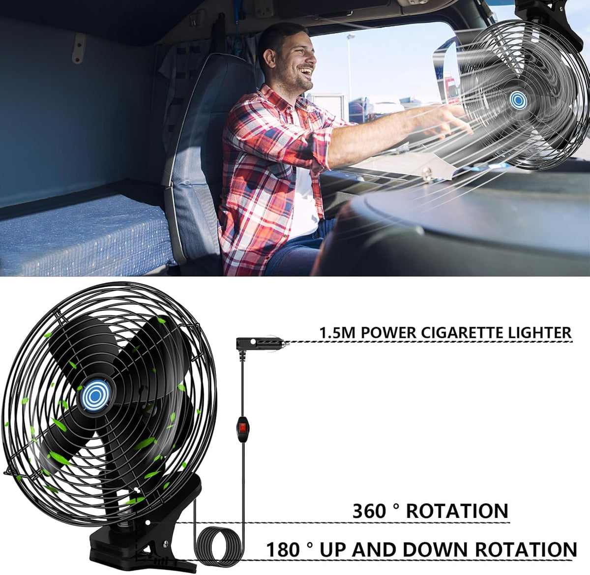 EWUTYT clip mounted on sunvisor demonstrating secure fit and hands-free convenience