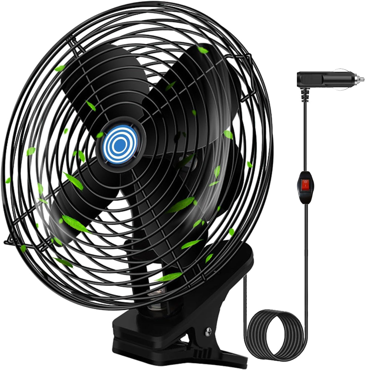 EWUTYT front view clip-on fan showing compact design and airflow benefit