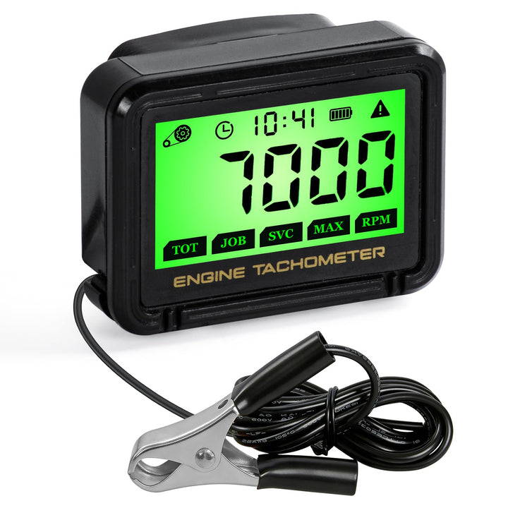 EXCECAR front display showing RPM and hours for quick monitoring