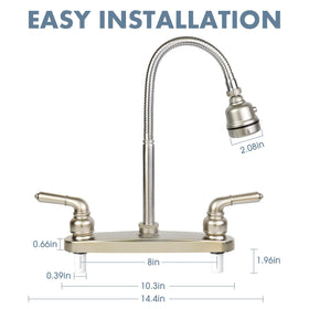 EXCELFU black finish faucet in a camper kitchen for a sleek look