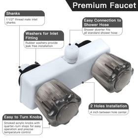 EXCELFU diverter valve detail demonstrating smooth hose switching