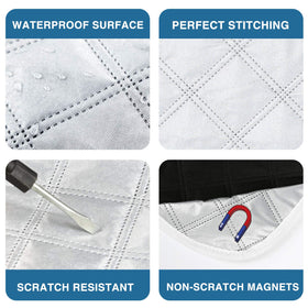 EXCELFU door corner sleeve detail showing anti-theft anchoring for wind-resistant security