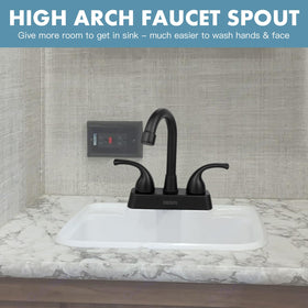 EXCELFU dual lever handles detail, simple quarter-turn temperature control