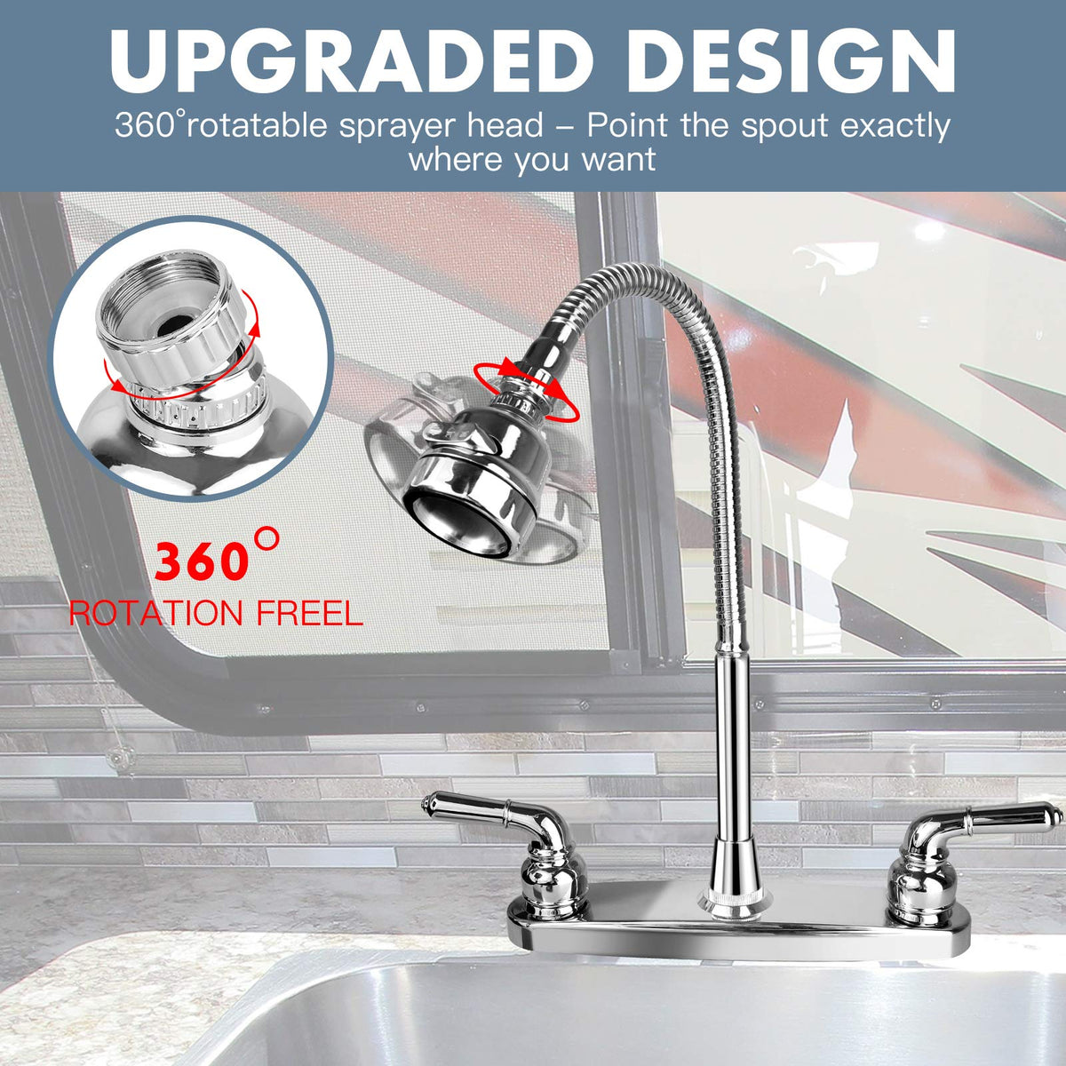 EXCELFU single lever handle close detail for simple temperature and flow control