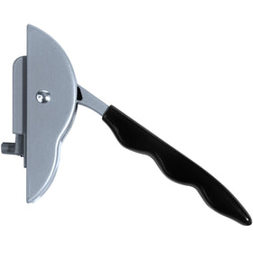EXCELFU handle installed on awning arm illustrating simple fit and secure attachment