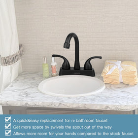 EXCELFU close-up of 6-inch high-arch spout, adds sink clearance