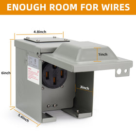 EXCELFU interior view showing roomy wiring space for heavy-gauge cable and neat terminations