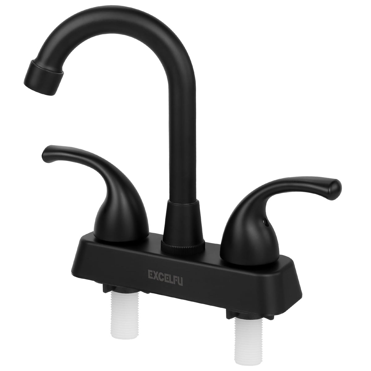 EXCELFU faucet in an RV bathroom lifestyle shot, improves washing comfort
