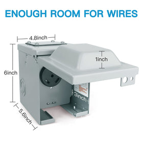 EXCELFU next to 30A plug for scale showing compatible fit and clearances benefit