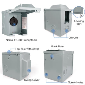 EXCELFU side markings for drilling illustrating custom wiring entry convenience
