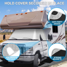 EXCELFU side mirror strap attachment demonstrating secure fit and quick installation benefit