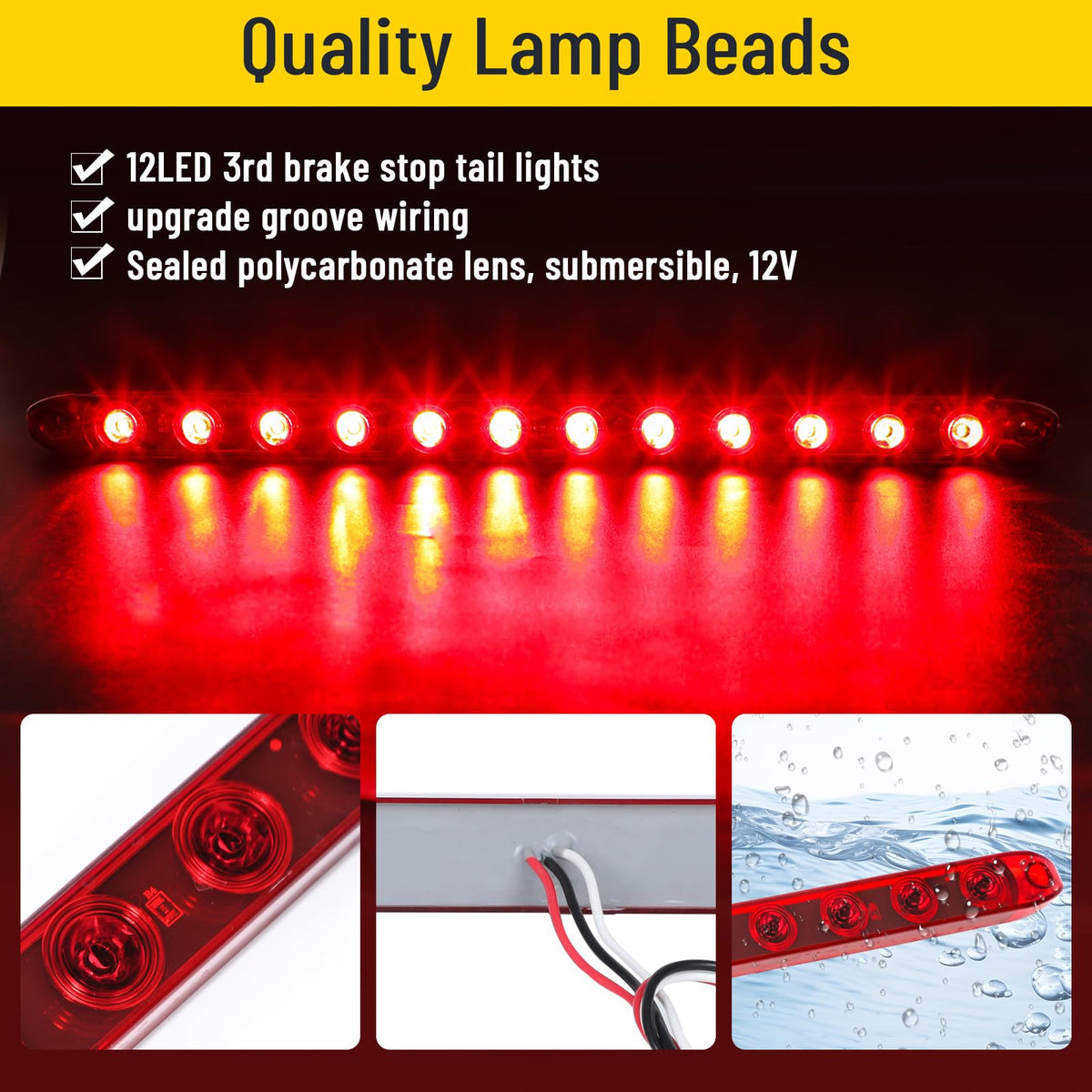 EXERAUO close-up of LED array highlighting bright diodes for clear signaling