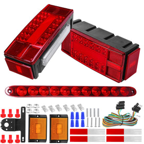 EXERAUO front view rectangular submersible lights showing sealed design and durability