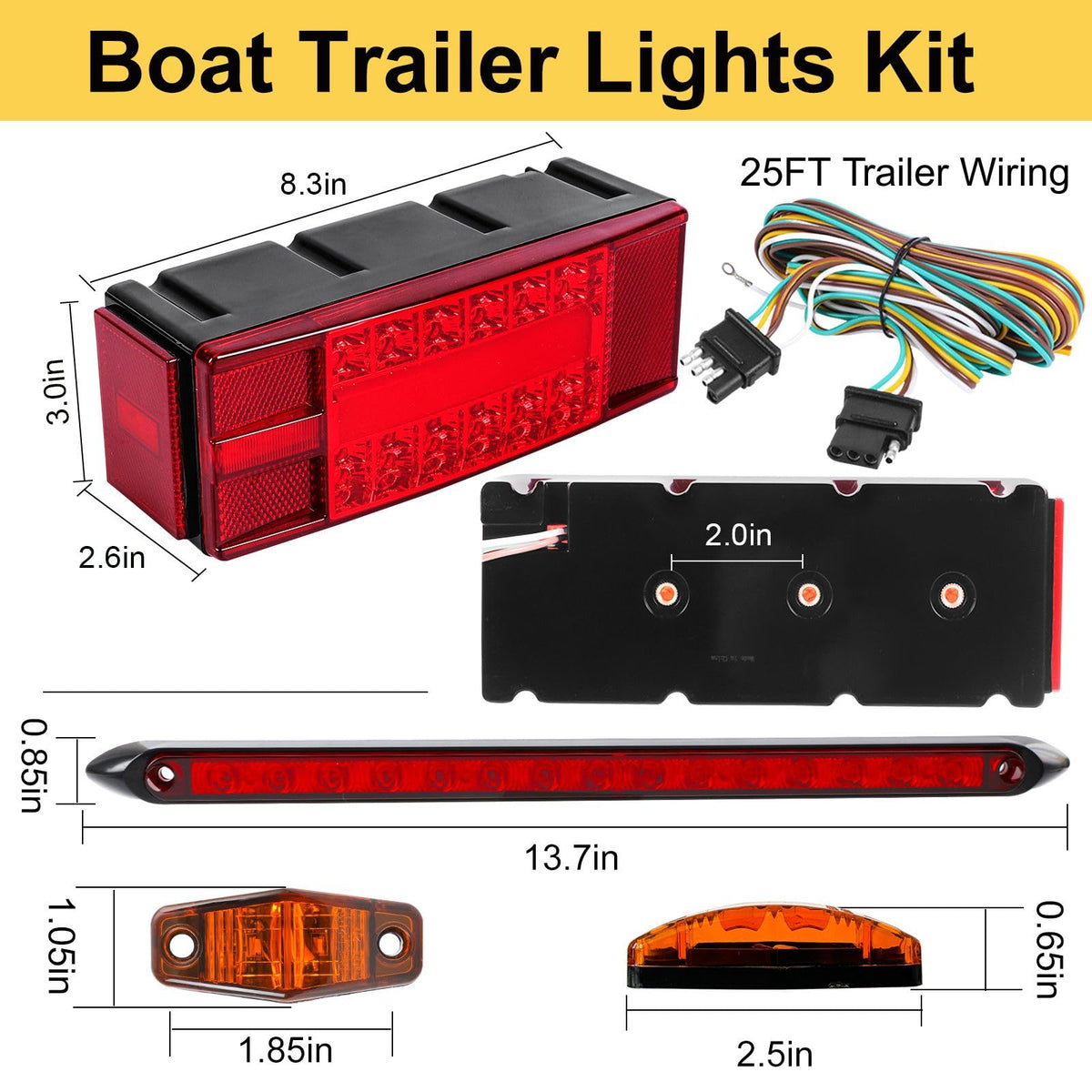 EXERAUO installed on a boat trailer demonstrating waterproof fitment