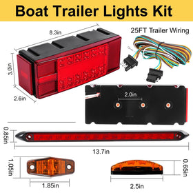 EXERAUO installed on a boat trailer demonstrating waterproof fitment