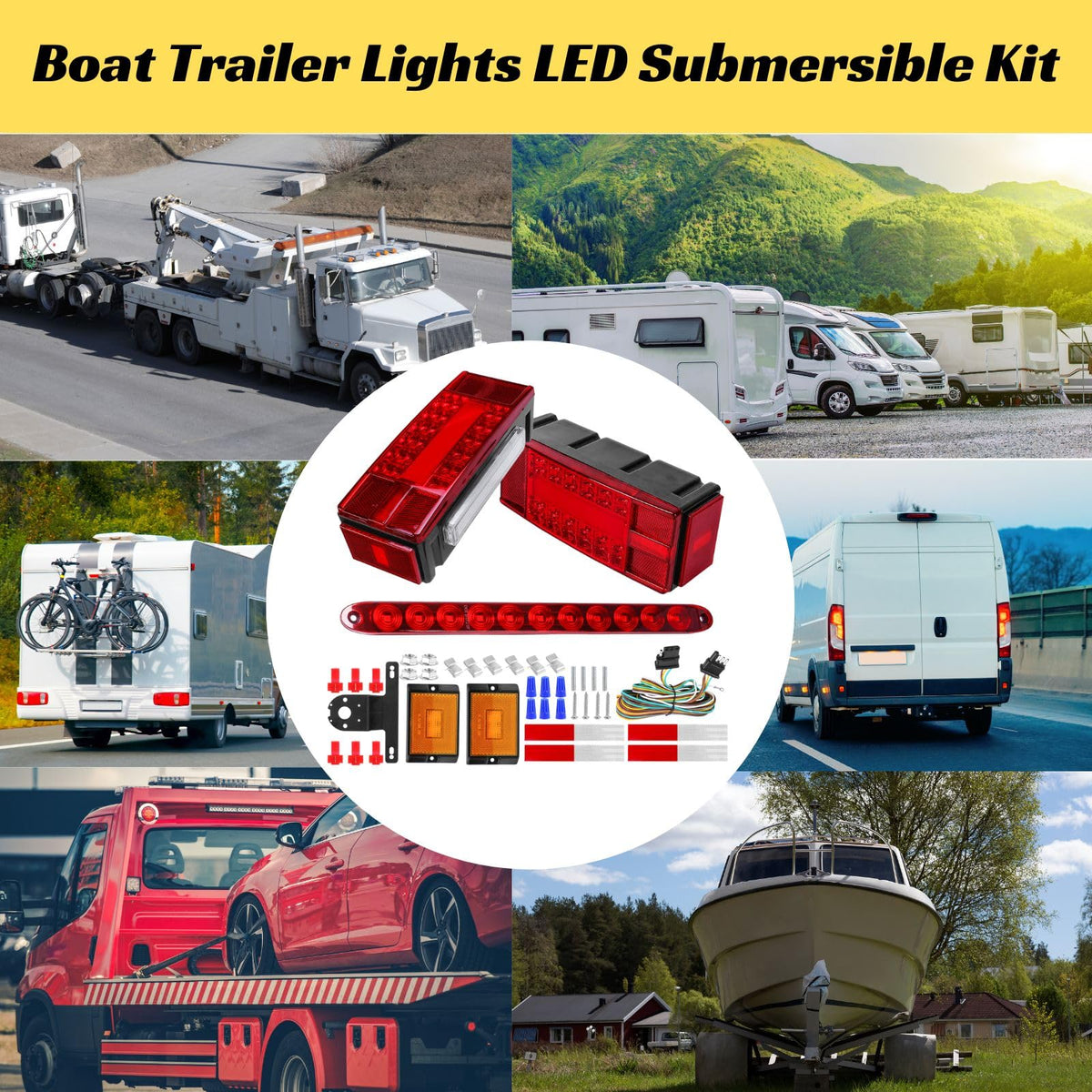 EXERAUO lifestyle image of boat trailer at ramp illustrating waterproof reliability